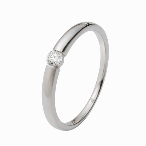 Rauschmayer Verlobungsring Antragsring Weißgold 51-00028 mit Brillant 0,11 ct Spannring