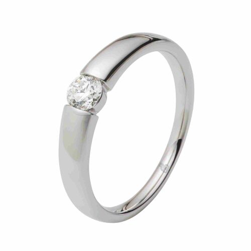 Rauschmayer Verlobungsring Antragsring Weißgold 51-00031 mit Brillant 0,26 ct Spannring