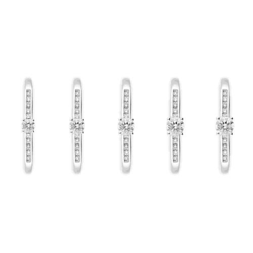 Rauschmayer Verlobungsring Antragsring Weißgold 51-00033 mit Brillant 0,11 ct gesamt 0,17 ct