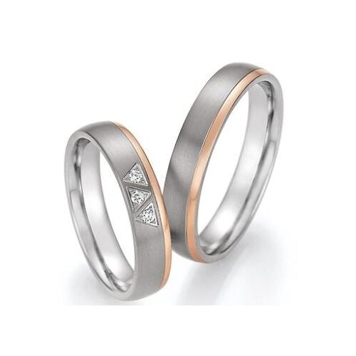 Nowotny Collection Ruesch Trauringe Eheringe 78/10140-045  78/10130-045 Titan/Rotgold 585/000