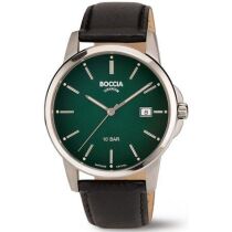 BOCCIA 3633-02 Herrenuhr Titan Lederband