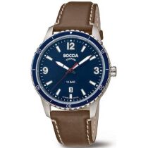 BOCCIA 3635-02 Herrenuhr Titan Lederband