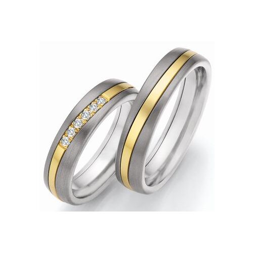 Nowotny Collection Ruesch Trauringe Eheringe 14/20111-050  14/20121-050 Surfing Colors (Titan/585 Gelbgold )